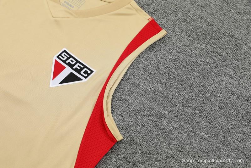 23-24 Sao Paulo Beige Vest Jersey+Shorts