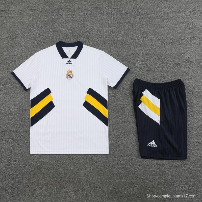 23-24 Real Madrid Remake Icon White Short Sleeve Jersey+Shorts