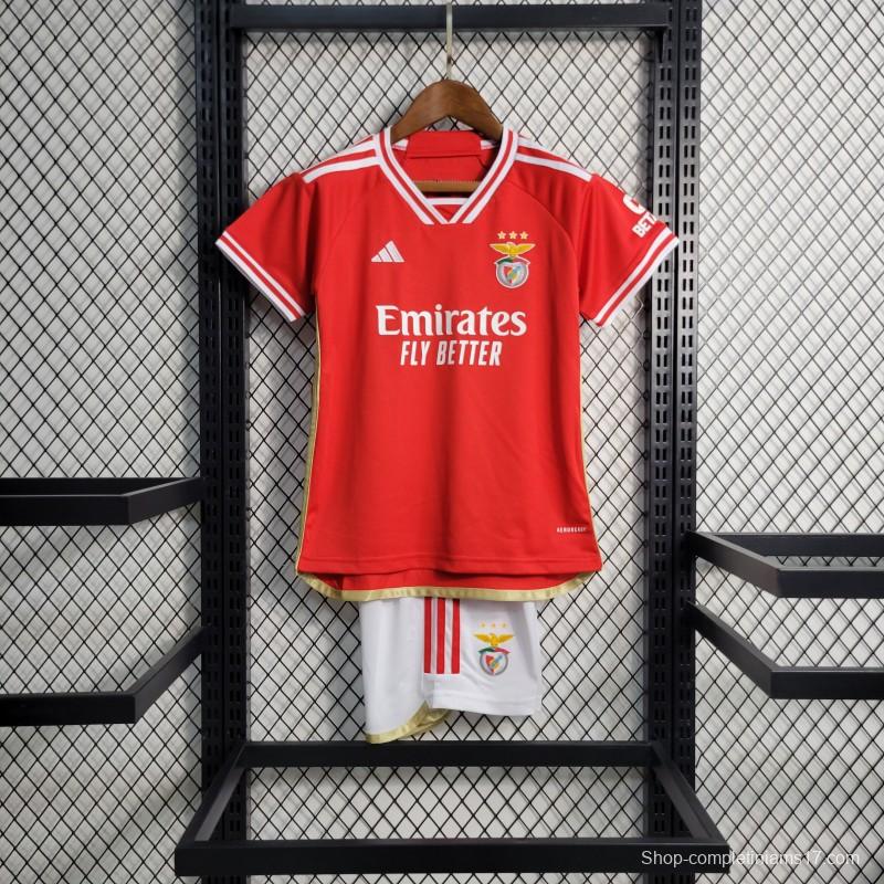 23-24 KIDS Benfica Home Jersey Size 16-28