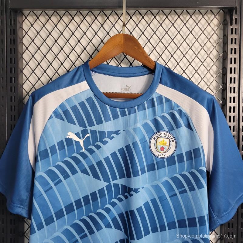 23-24 Manchester City Training Blue Jersey