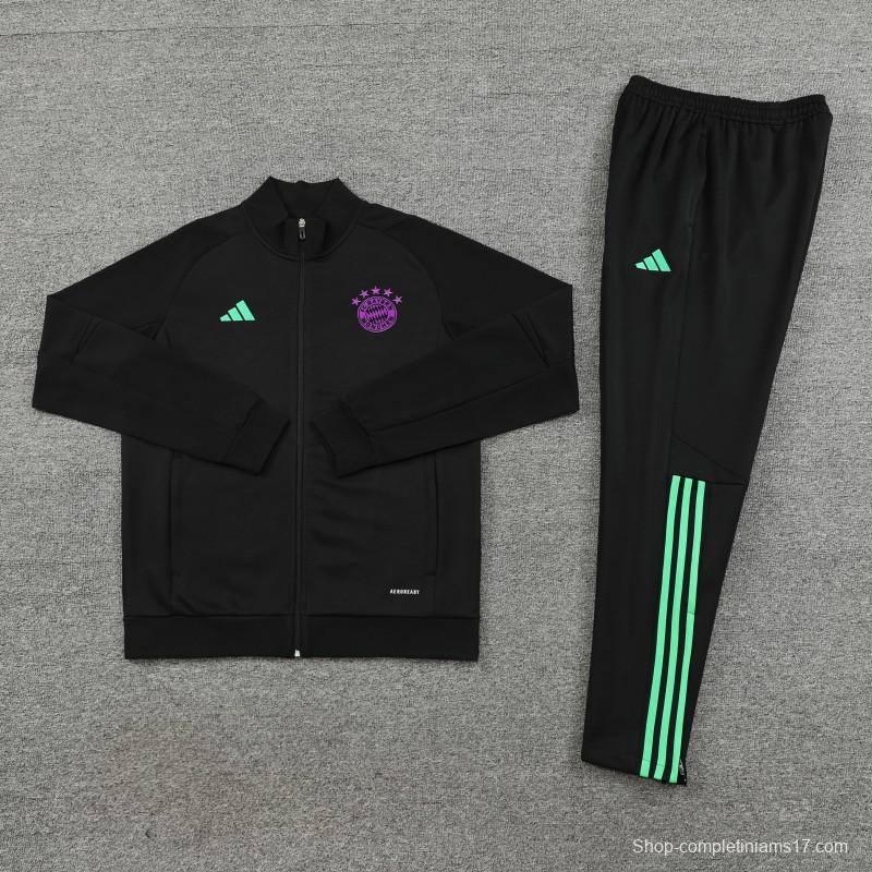 23/24 Bayern Munich Black/Purple Full Zipper +Pants