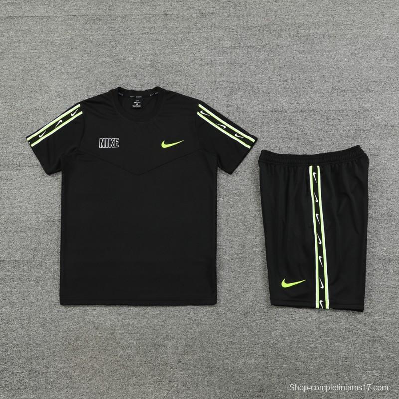 23/24 NIKE Black Short Sleeve Jersey+Pants