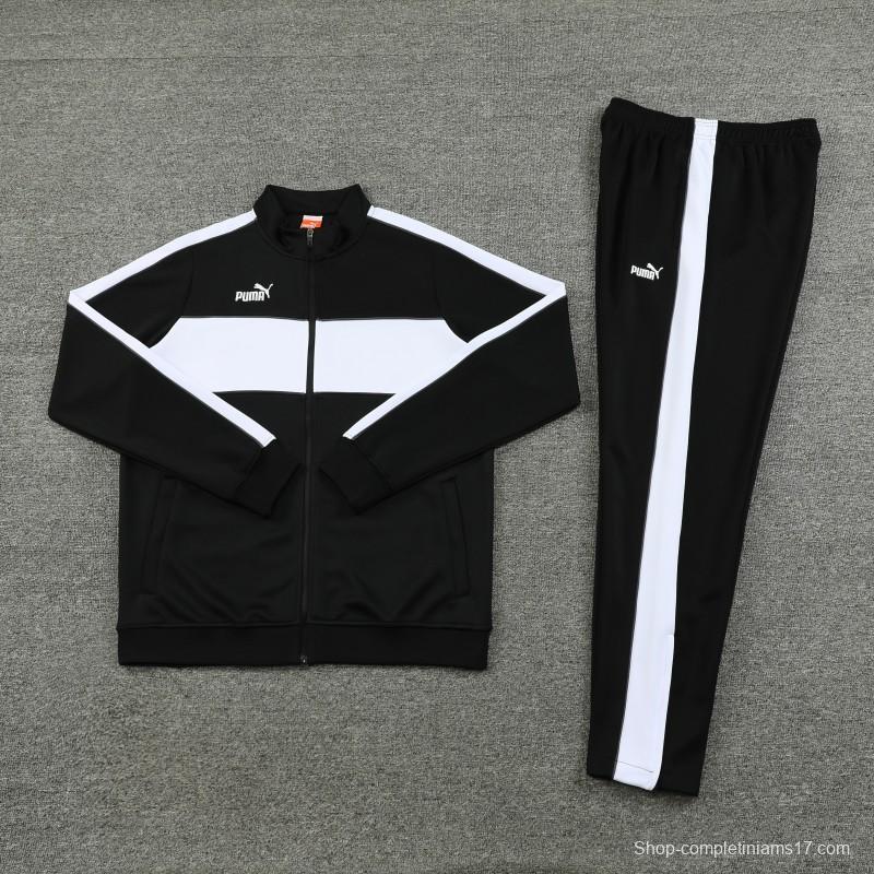 23/24 Puma Black White Full Zipper Jacket+Pants