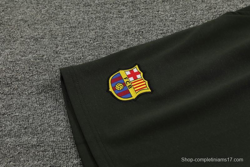 23/24 Barcelona Beige Cotton Short Sleeve Jersey+Shorts