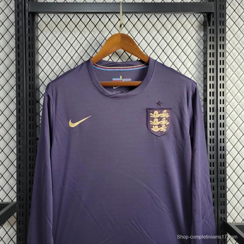 2024 England Away Navy Long Sleeve Jersey