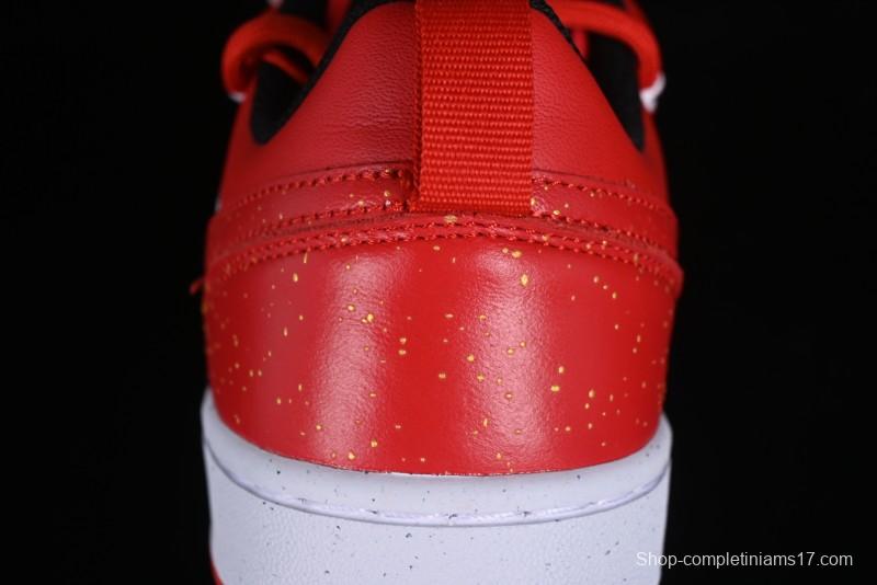 Nike Court Borough Low-Top Casual Sneakers with Dragon Emblem and Splatter Ink Vibe Style - DV5456-600