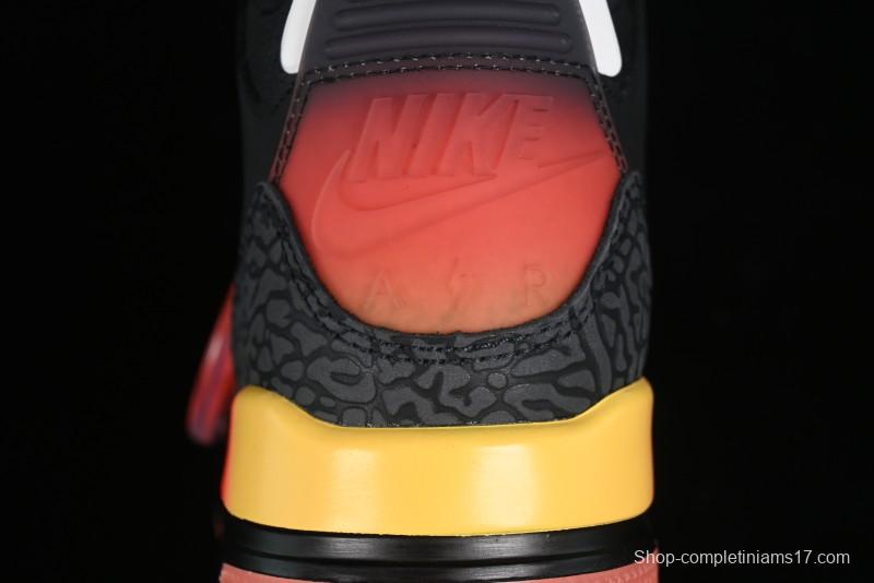 Nike Air Jordan 3 Retro "Rio" Collaboration Sneakers with Gradient Heel and J Balvin Logo - FN0344-001