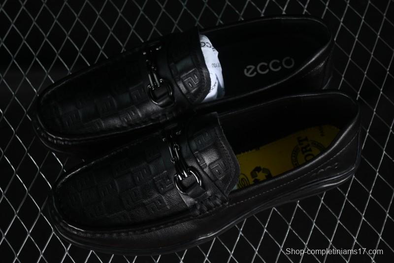 ECCO Soft Moc Series Loafers Men's British Slip-On Driving Shoes - 65707001001