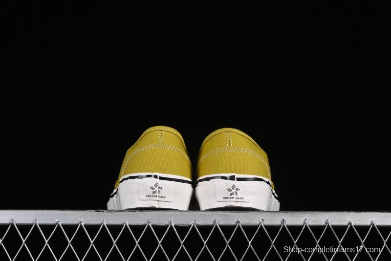 Kamiya Vulcanize Sneaker 23AW High-End Line Dissolved Yellow Canvas Shoes with Smiley Face Print Low-Top - M.C3