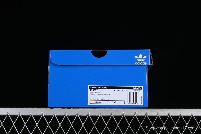 Adidas Originals Gazelle Bold Low-Top Sneakers with Thick Sole for Anti-Slip and Durability - ID6997