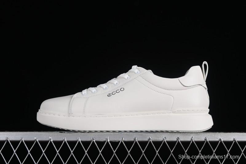 Ecco Soft 60th Anniversary Street Fun Collection Versatile White Sneakers - 63335301002