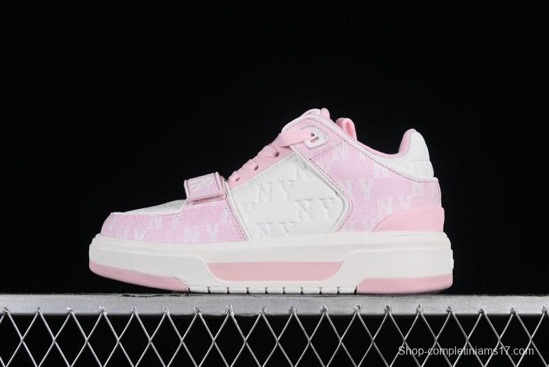 MLB NY Chunky Liner New York Yankees Velcro Print Logo Lightweight Platform Casual Sneakers - 3ASXCMM4N50PKS