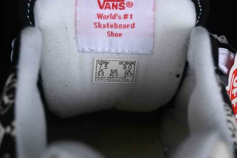 Vans Classics Knu Skool Checkerboard Graffiti Chunky Tongue Skate Shoes - VN0009QC6BT