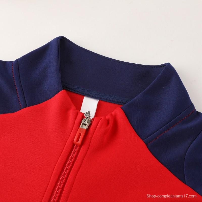 2024 Spian Red/Navy Full Zipper Jacket +Long Pants