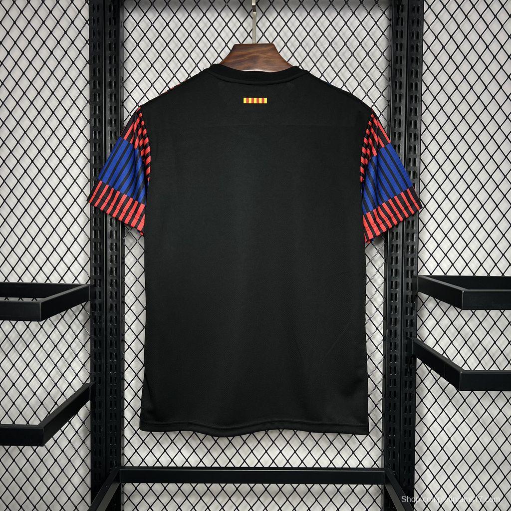 24/25 Barcelona Pre-Match Red/Blue Stripe Jersey