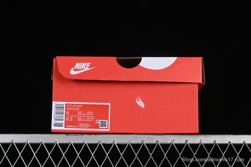 Nike Air Max 1 Retro Running Shoes with Half-Sole Air Cushion - FB9660-003