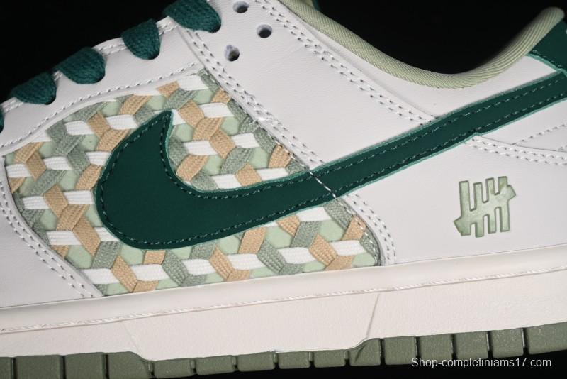 Nike SB Dunk Low UN Collaboration - White Green Swoosh Anniversary Custom Low-Top Casual Skate Shoes - DQ1098-359