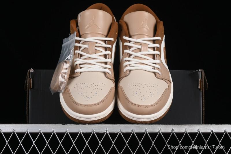 Nike Air Jordan 1 Low AJ1 Khaki Yellow Low-Top Casual Lifestyle Sneakers - HF5753-221