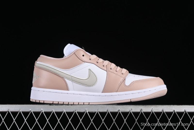 Nike Air Jordan 1 Low AJ1 White Pink Low-Top Casual Sneakers - DC0774-120