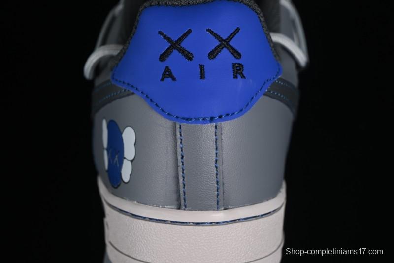 Nike Air Force 1 '07 Low Custom Strap Casual Sneakers with Kaws Collaboration - KS6869-333