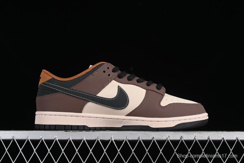 Nike SB Dunk Low Casual Skateboarding Shoes in Black/Brown - MU0232-370