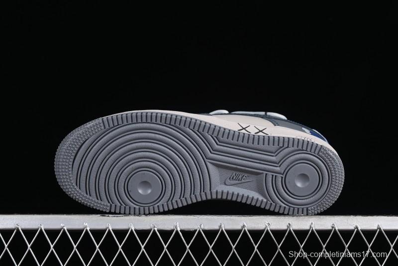 Nike Air Force 1 '07 Low Custom Strap Casual Sneakers with Kaws Collaboration - KS6869-333