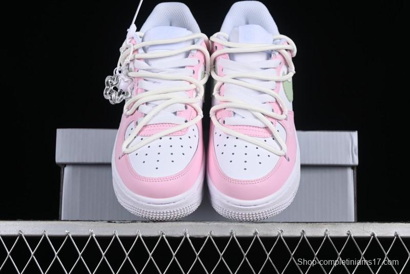 Nike Air Force 1 '07 Low Casual Sneakers with Dreamy Butterfly & Pastel Macaron Colorway - VV1998-013