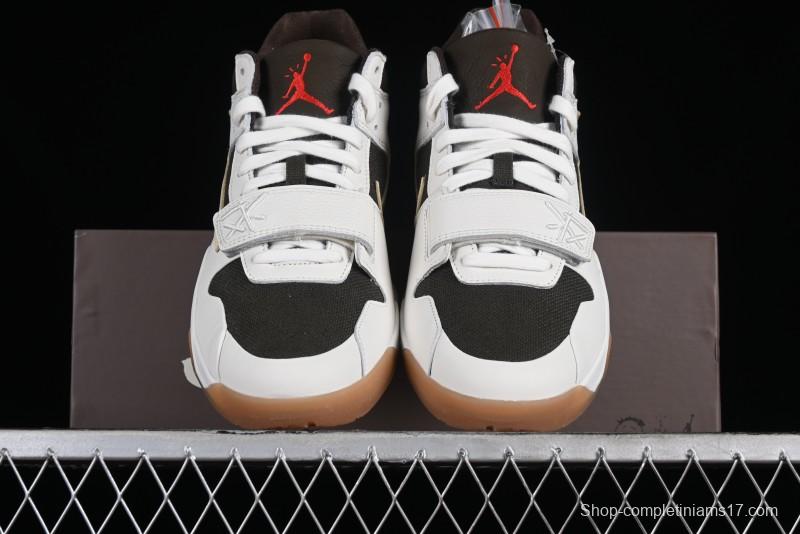 Nike Travis Scott x Jordan Cut The Check AJ1 Basketball Shoes with Velcro Design - FZ8117-100