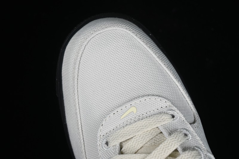 Nike Air Force 1 '07 Low White Black Canvas Casual Sneakers - FJ4160-002