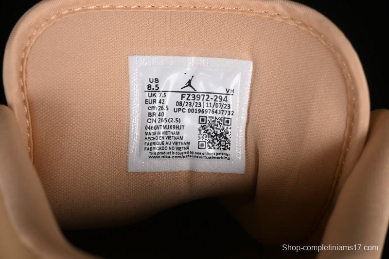 Nike Air Jordan 1 Low AJ1 Lifestyle Basketball Shoes in Warm Yellow with Gum Sole - FZ3972-294
