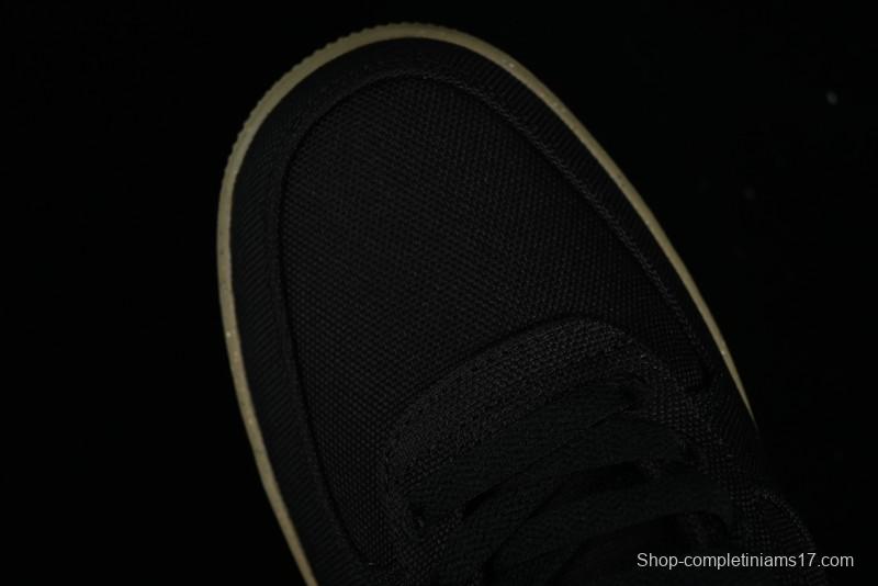 Nike Air Force 1 '07 Low Black Green Canvas Casual Sneakers - FJ4160-001