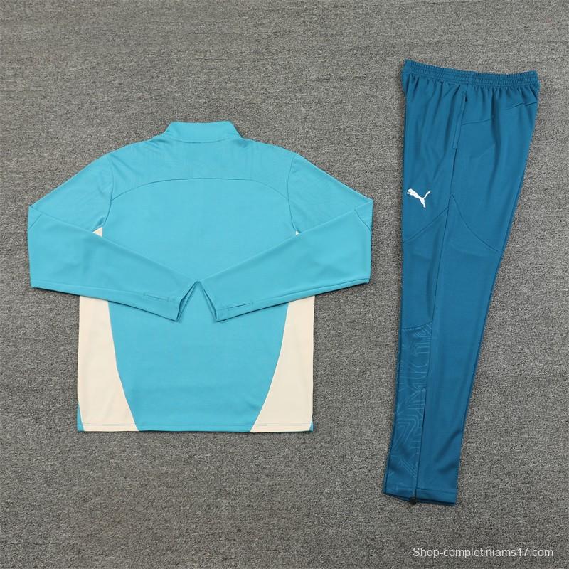 24/25 Olympique Marseille Lake Green Half Zipper Jacket+Long Pants