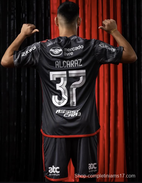 24/25 Flamengo Third Black Jersey With Full Sponsor