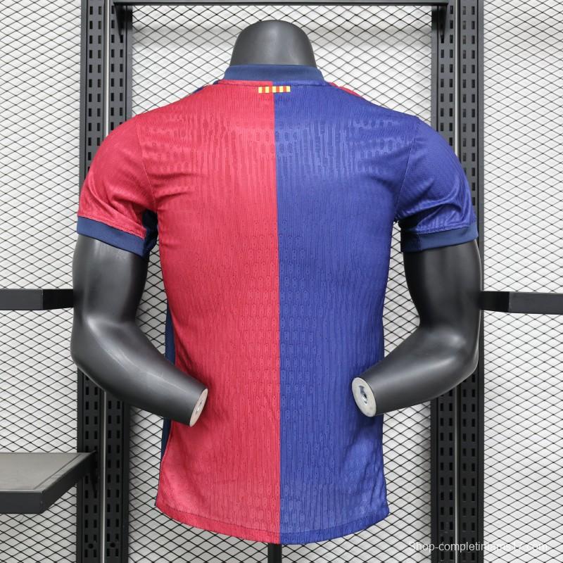 Player Version 24/25 Barcelona Home 125Th Anniversary 1899-2024 Printing Jersey