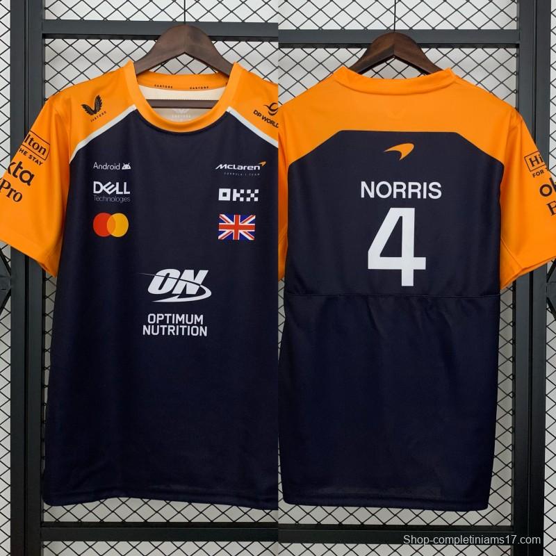 2025 F1 Formula Orange/Navy Mclaren Norris Jersey