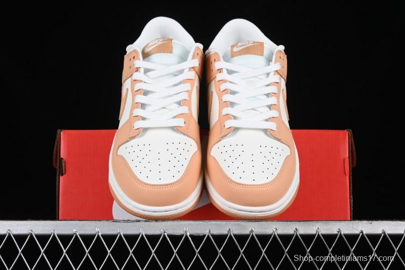 Nike Dunk Low "Harvest Moon" SB Skateboarding Shoes in Beige Orange - DD1503-114