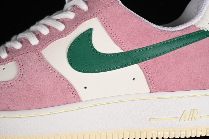Nike Air Force 1 '07 Low Casual Sneakers in White Pink Green - FV9346-100