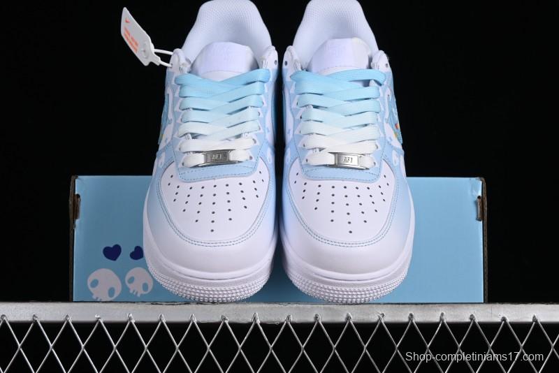 Nike Air Force 1 Low Witch Collaboration Custom Leather Sneakers with Full-Length Air Cushion - CW2288-111
