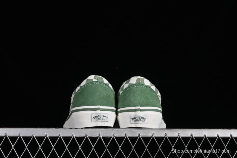 Vans Old Skool Reissue 136 Checkerboard Green Retro Canvas Shoes - VN000MT6V0N