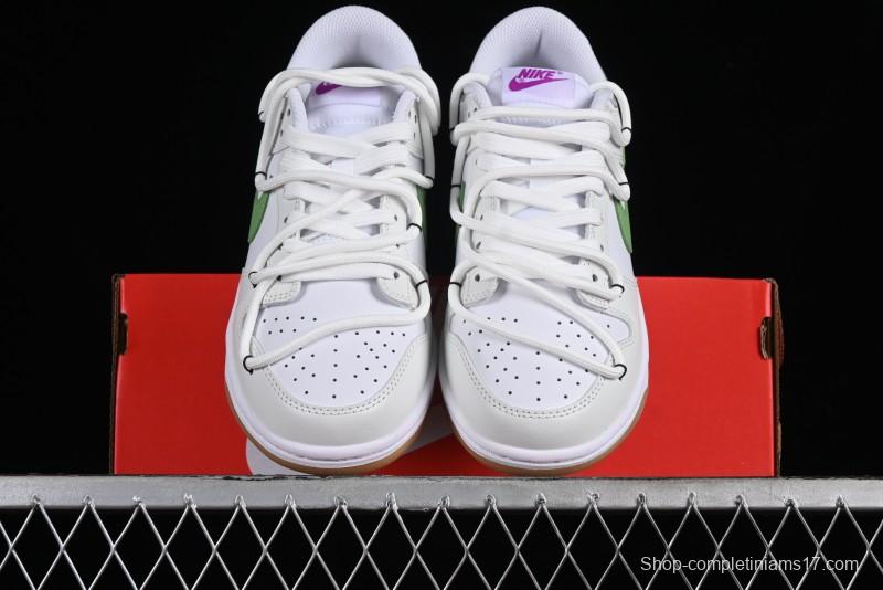 Nike Dunk Low SB Casual Sneakers Spring Summer Series Green Grape Camellia White Green - FD9922-151