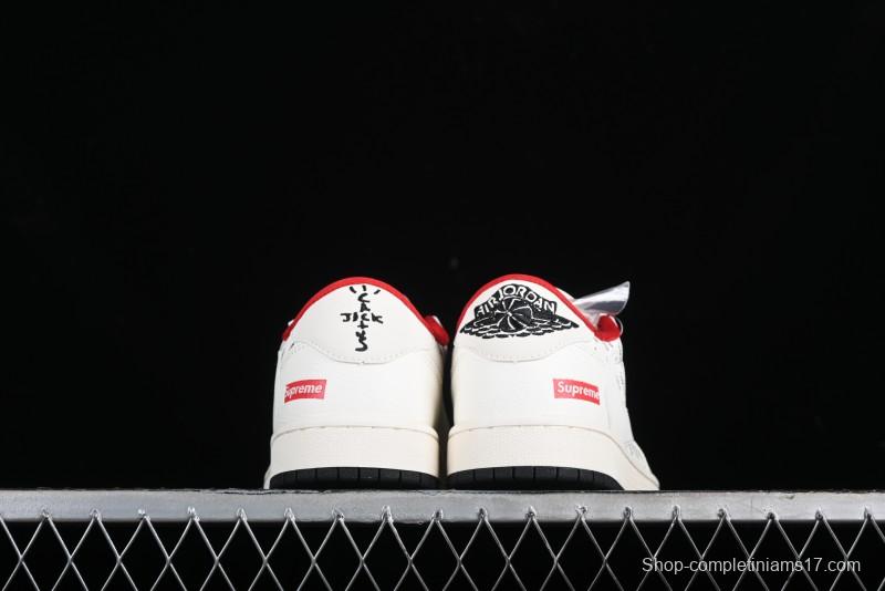 Nike Travis Scott x Fragment Design x Air Jordan 1 Low OG SP AJ1 Supreme Collaboration - YQ2088-67