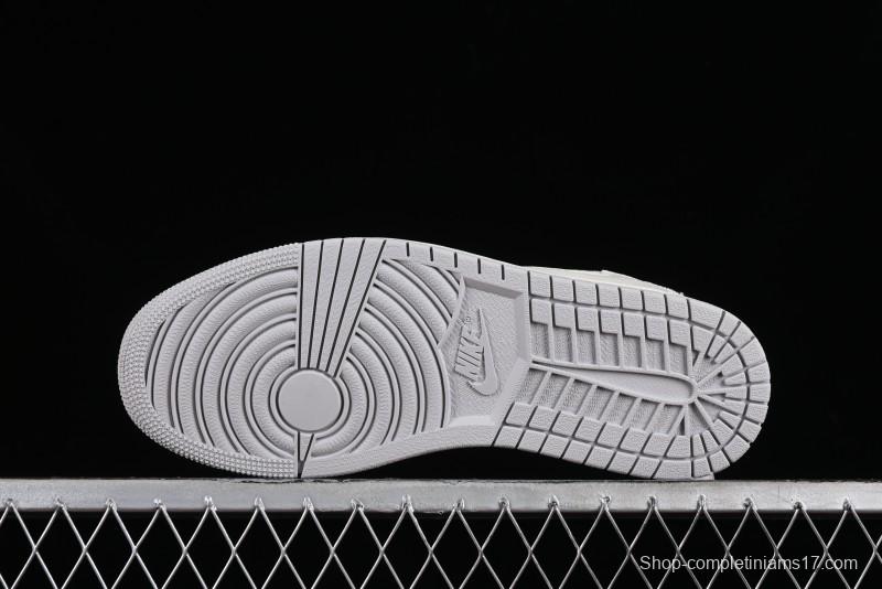 Nike Air Jordan 1 Low OG SP Travis Scott x Fragment Design LV Washed Blue Denim Casual Sneakers - SJ2068-007