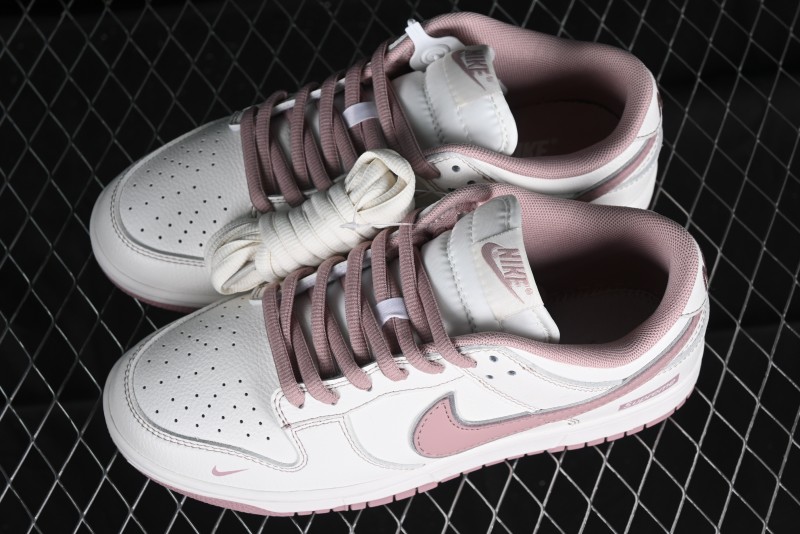 Nike Supreme x SB Dunk Low Collaboration - Rouge Pink Anniversary High-End Custom Low-Top Casual Skate Shoes - DY1503-006