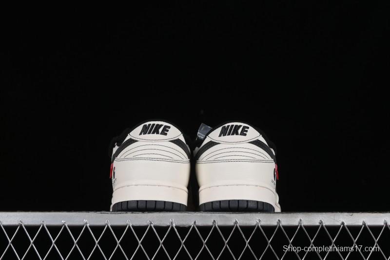 Nike SB Dunk Low Carhartt Collaboration - Strap Black Hook Anniversary High-End Custom Low-Top Casual Skate Shoes - SJ2068-265