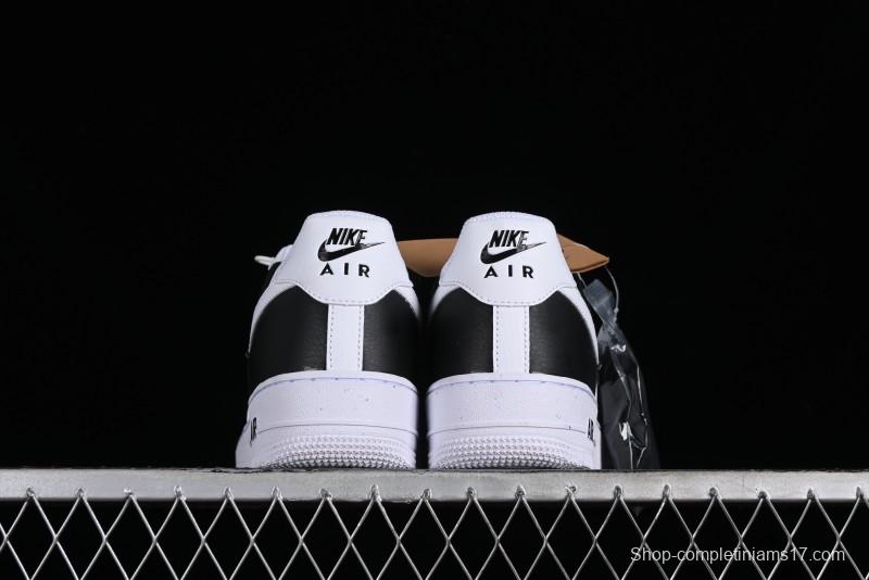Nike Air Force 1 '07 Low Black White Broken Hook Casual Sneakers - HF9096-100