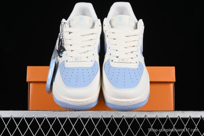 Nike Air Force 1 '07 Low LV Collaboration - Off White Ice Blue Casual Sneakers BB9599-203