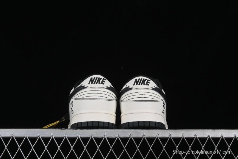 Nike SB Dunk Low OFF-WHITE Collaboration - Anniversary Edition Customized Low-Top Casual Skate Shoes - DJ2024-003