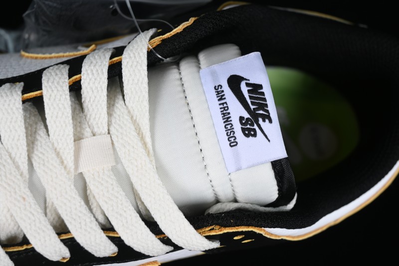 Nike HUF x SB Dunk Low "San Francisco" Black White Panda Skateboarding Shoes - FD8775-001