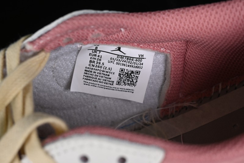 Nike Travis Scott x Air Jordan 1 Low OG AJ1 Reverse Swoosh Sneakers - DM7866-600