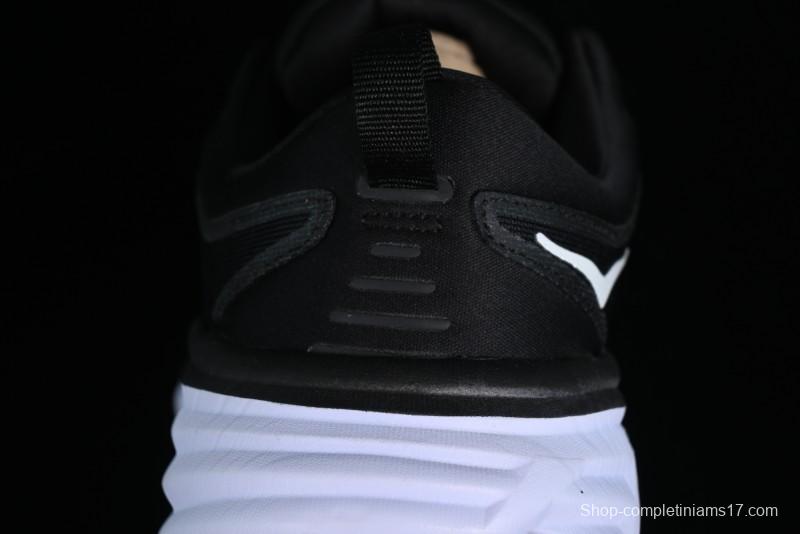 HOKA ONE ONE Bondi 8 Functional Cushioned Running Shoes with Engineered Mesh Upper - 1123202 BWHT